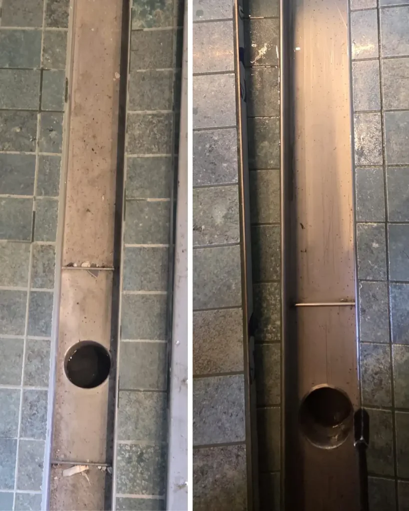 antes y después ducha